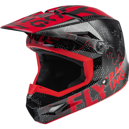 2024 Fly Racing Kids Youth Kinetic SCAN Motocross Helmet BLACK RED