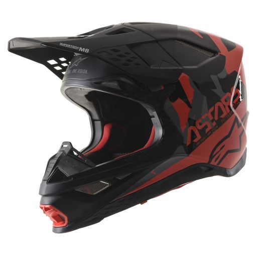 Alpinestars/ Supertech S-M8 SM8 ECHO Motocross Helmet Black Grey Red