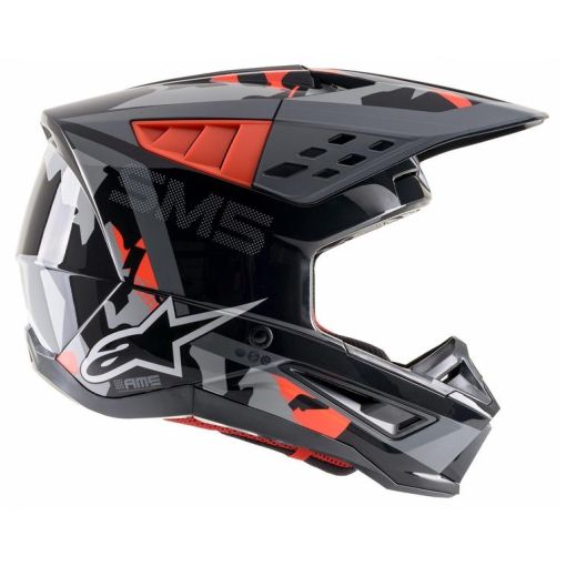 Alpinestars / SM5 S-M5 ROVER Motocross Helmet Anthracite Red Camo