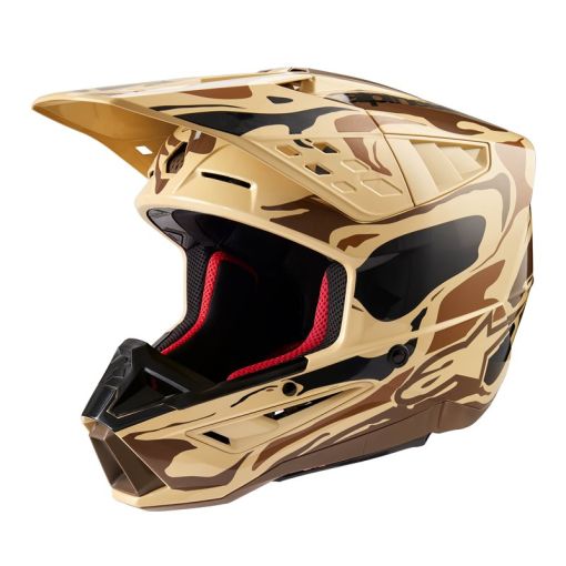 2024 Alpinestars SM5 S-M5 Mineral Motocross Helmet DARK BROWN KANGAROO MATT