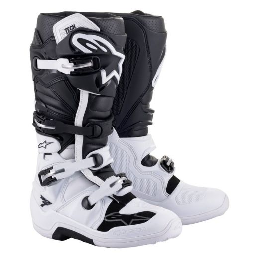 Alpinestars Tech 7 Motocross Boots WHITE BLACK