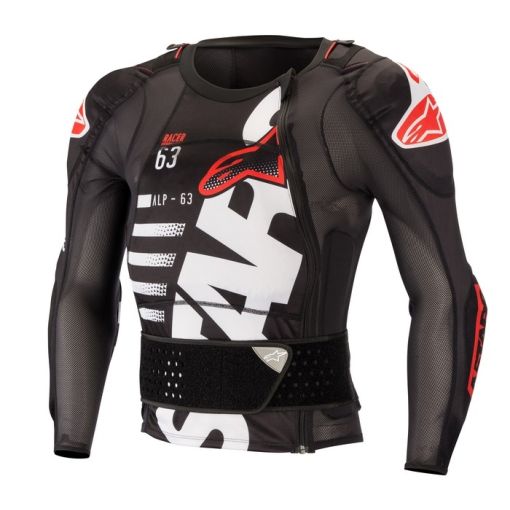 Alpinestars* Sequence Motocross Body Armour Suit Long Sleeved Jacket ACU APPROVED BLACK WHITE