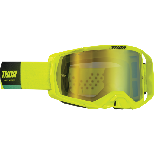 Thor Activate Motocross Goggles Acid Black with Mirror Lime Lens