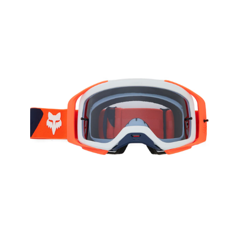 2024/Fox Airspace Core Motocross Goggles Smoke (Navy/Orange) FREE ARMOR VISION smart film 
