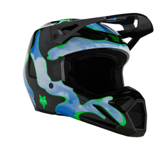 2024 Fox V1 Atlas Motocross Helmet (Black/Green)