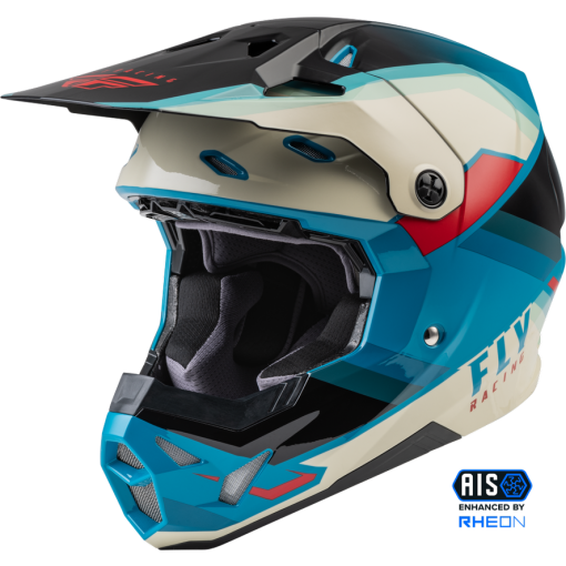 2023 Fly Racing Formula CP RUSH Motocross Helmet Black Stone Dark Teal