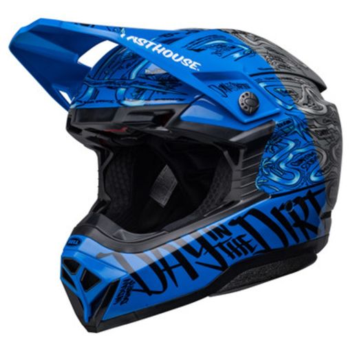 2023 Bell Moto 10  Spherical Motocross Helmet Day In The Dirt M/G Blue/Grey