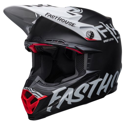 2023 Bell Moto 9S Flex FASTHOUSE Motocross Helmet Matte Black White