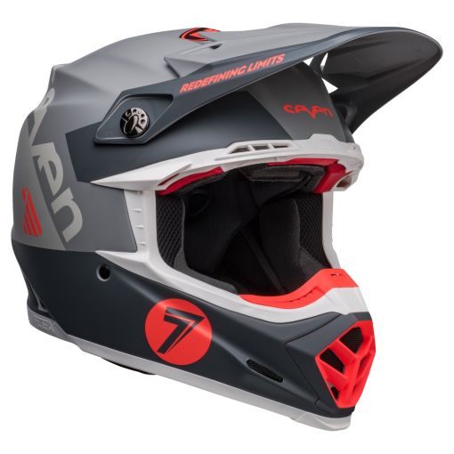 2023 Bell Moto 9S Flex Seven Vanguard Motocross Helmet Matte Charcoal Orange