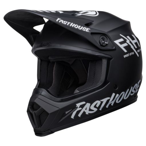 2023 Bell MX9 MIPS Motocross Helmet FASTHOUSE PROSPECT MATTE Black/White