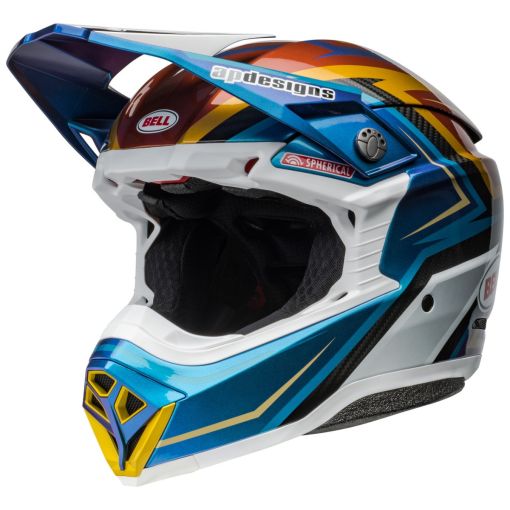 2024 Bell Moto-10 Spherical Mips Motocross Helmet Tomac 24 White/Gold