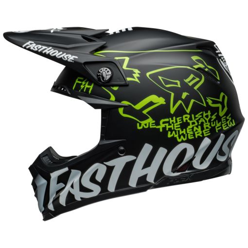 2024 Bell Moto 9S Flex FASTHOUSE MC Motocross Helmet Matte Black Yellow