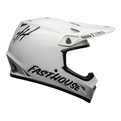 Bell MX 2023 MX-9 Motocross Mips Adult Helmet Fasthouse White Black