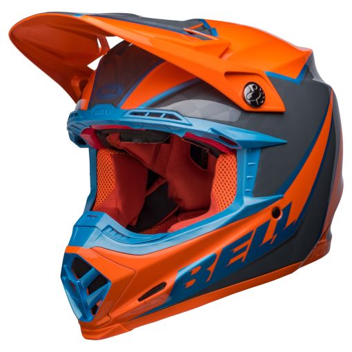 Bell MX 2023 Moto-9S Motocross Flex Adult Helmet Sprite Orange Grey 