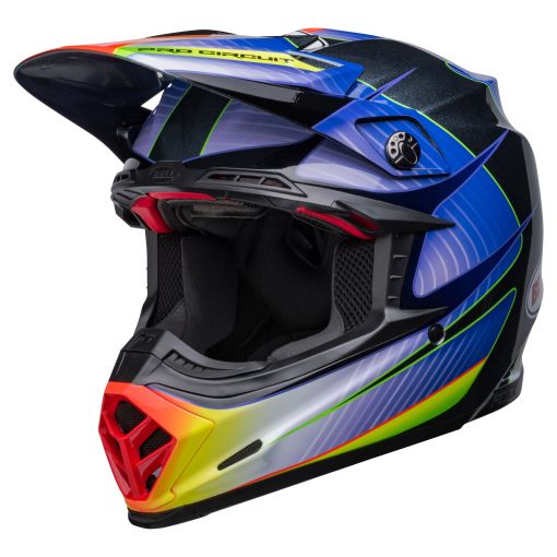 Bell MX 2023 Moto-9S Motocross Flex Adult Helmet Pro Circuit Silver Metallic Flake