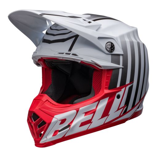 Bell MX 2023 Moto-9S Motocross Flex Adult Helmet Sprint M/G White Red