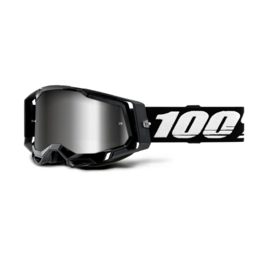 100% Racecraft Gen 2 Motocross Goggles Black Mirror Silver Lens