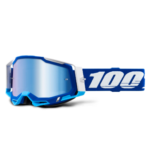 100% Racecraft Gen 2 Motocross Goggles Blue Blue Mirror Lens