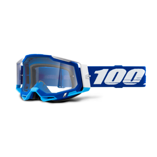 100% Racecraft Gen 2 Motocross Goggles Blue Clear Lens