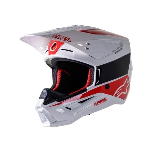2022 / Alpinestars SM5 S-M5 BOND Motocross Helmet White Red