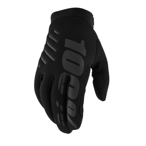 100% Brisker Cold Weather  Motocross MX Glove Black Grey