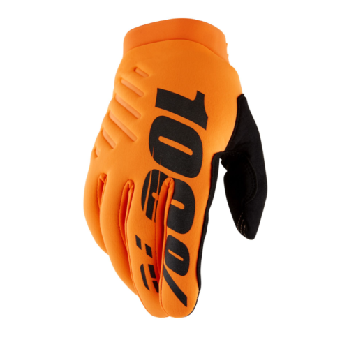 100% Brisker Cold Weather Motocross MX Gloves Flo Orange 