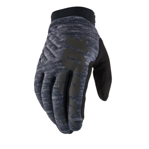 100% Brisker Cold Weather Motocross MX Gloves Heather Grey