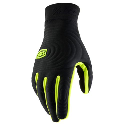 100% Brisker Xtreme Gloves Black / Fluo Yellow 