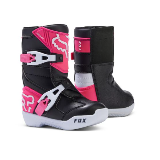 2024 Fox Kids Comp Motocross Boots (Black/Pink)