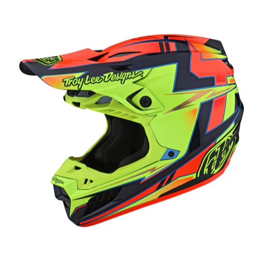 2022 Troy Lee Designs TLD Motocross SE5 ECE Composite Helmet Graph Yellow / Navy