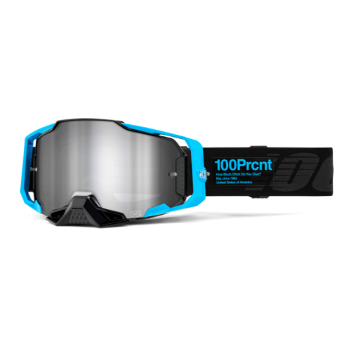 100% Armega Barley 2 Motocross Goggles with Mirror Silver Lens