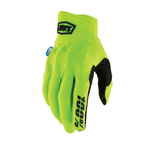 100% Cognito Smart Shock Motocross Gloves Flo Yellow