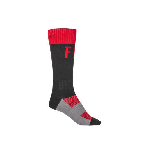 Fly 2024 MX Pro Thin Adult Motocross Socks (Red/Black)