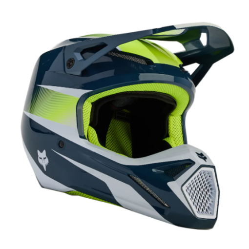 2024 Fox V1 Flora Motocross Helmet (Dark Indigo)