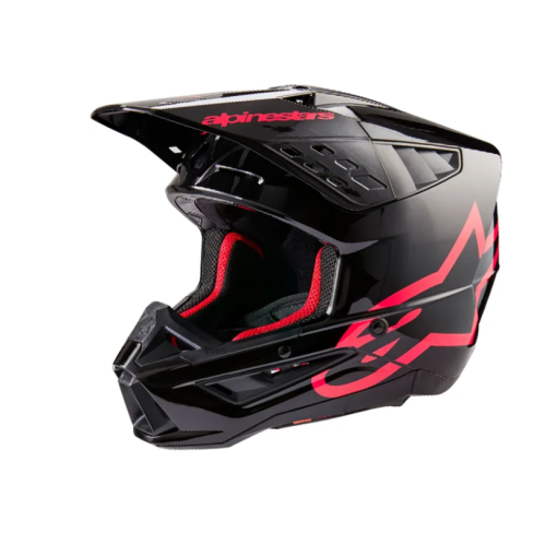 2024 Alpinestars SM5 S-M5 CORP Motocross Helmet BLACK DIVA PINK GLOSS 