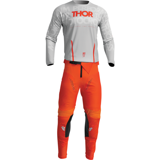 2023 Thor Pulse Mono Motocross Gear Light Grey Orange