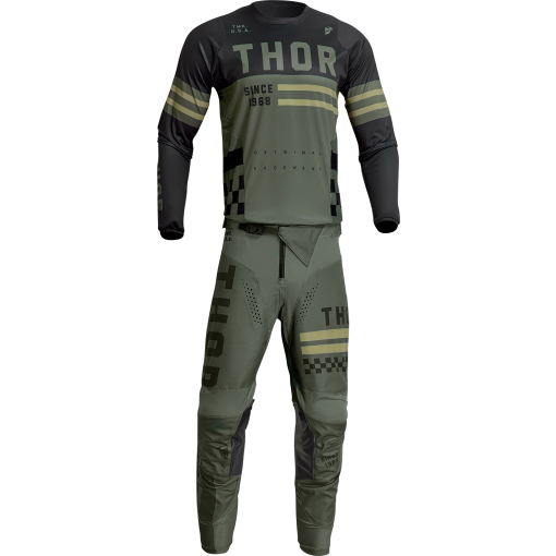 2023 Thor Pulse Combat Motocross Gear Army Black