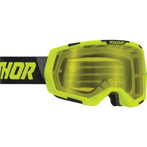 Thor Regiment Motocross Goggles Acid Black with Yellow Lens