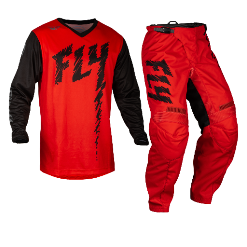 2024 Fly Racing F16  Motocross Youth Kids Gear Red/Black/Grey