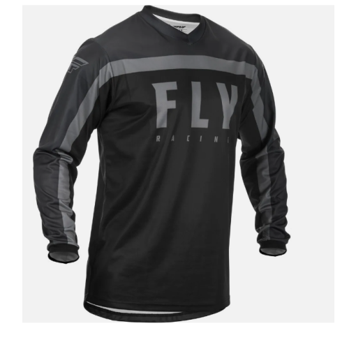 2020 Fly Racing F16 Youth Motocross Jersey Black Grey