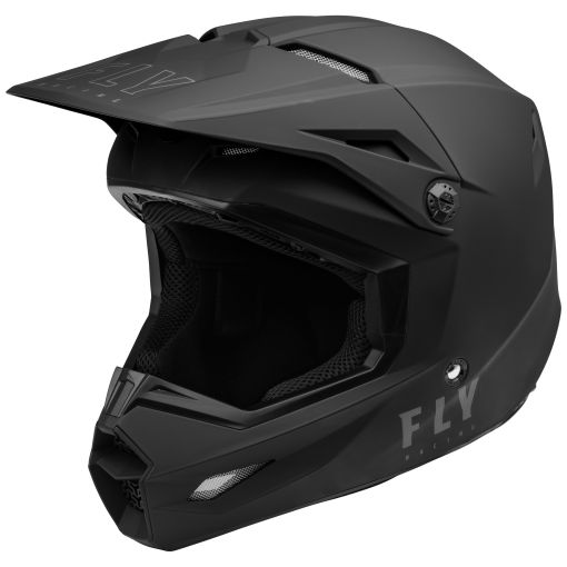 Fly 2024 Kinetic Motocross Helmet (Solid Matte Black)