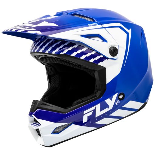 Fly 2024 Kinetic Menace Motocross Helmet (Blue/White)