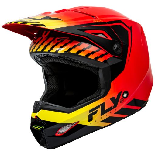 Fly 2024 Kinetic Menace Motocross Helmet (Red/Black/Yellow) 