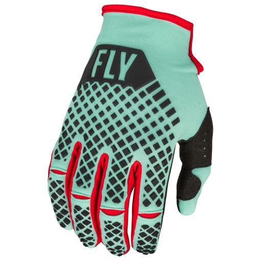 2023 Fly Racing Kinetic S.E. Motocross Gloves (Mint/Black/Red)