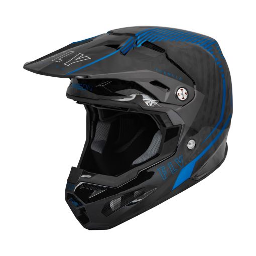 2024 Fly Racing Formula Carbon Tracer Motocross Helmet (Blue/Black)