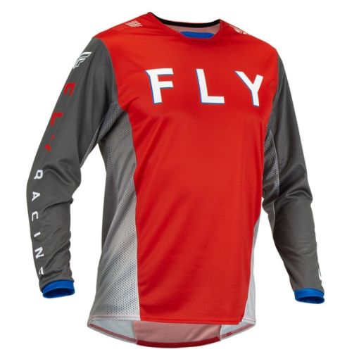 2023 Fly Racing Kinetic Kore Adult Motocross Jersey (Red/Grey)