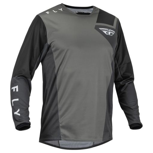 2023 Fly Racing Kinetic Jet Motocross Jersey (Grey/Dark Grey/Black)
