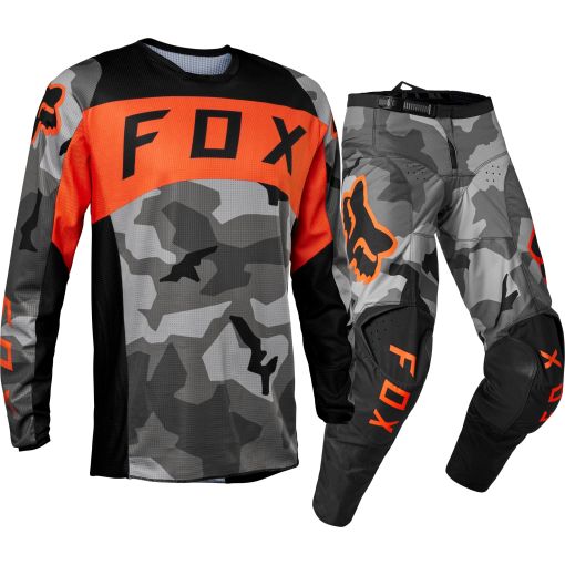 2023 Fox 180 BNKR Motocross Gear Grey Camo Orange