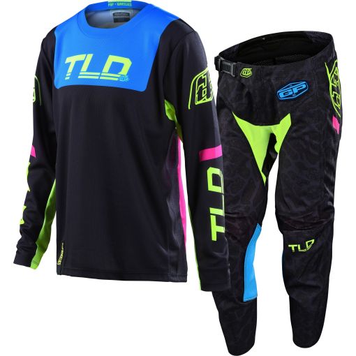 2022/ SPRING Troy Lee Designs TLD FRACTURA GP Youth Kids Motocross Gear Black Flo Yellow