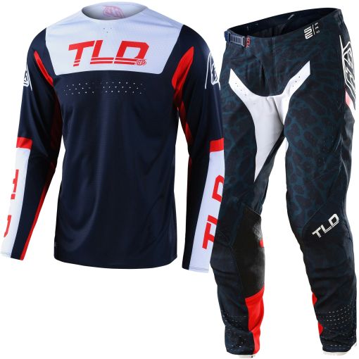2022/  Troy Lee Designs TLD MX SE Pro Motocross Gear FRACTURA NAVY RED